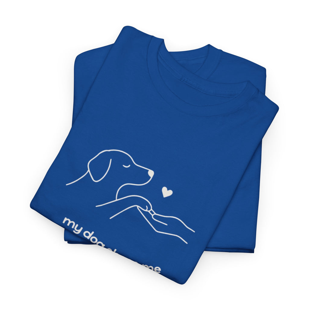 Dog Rescue Tee — "my dog chose me" Minimal Line Art T‑Shirt