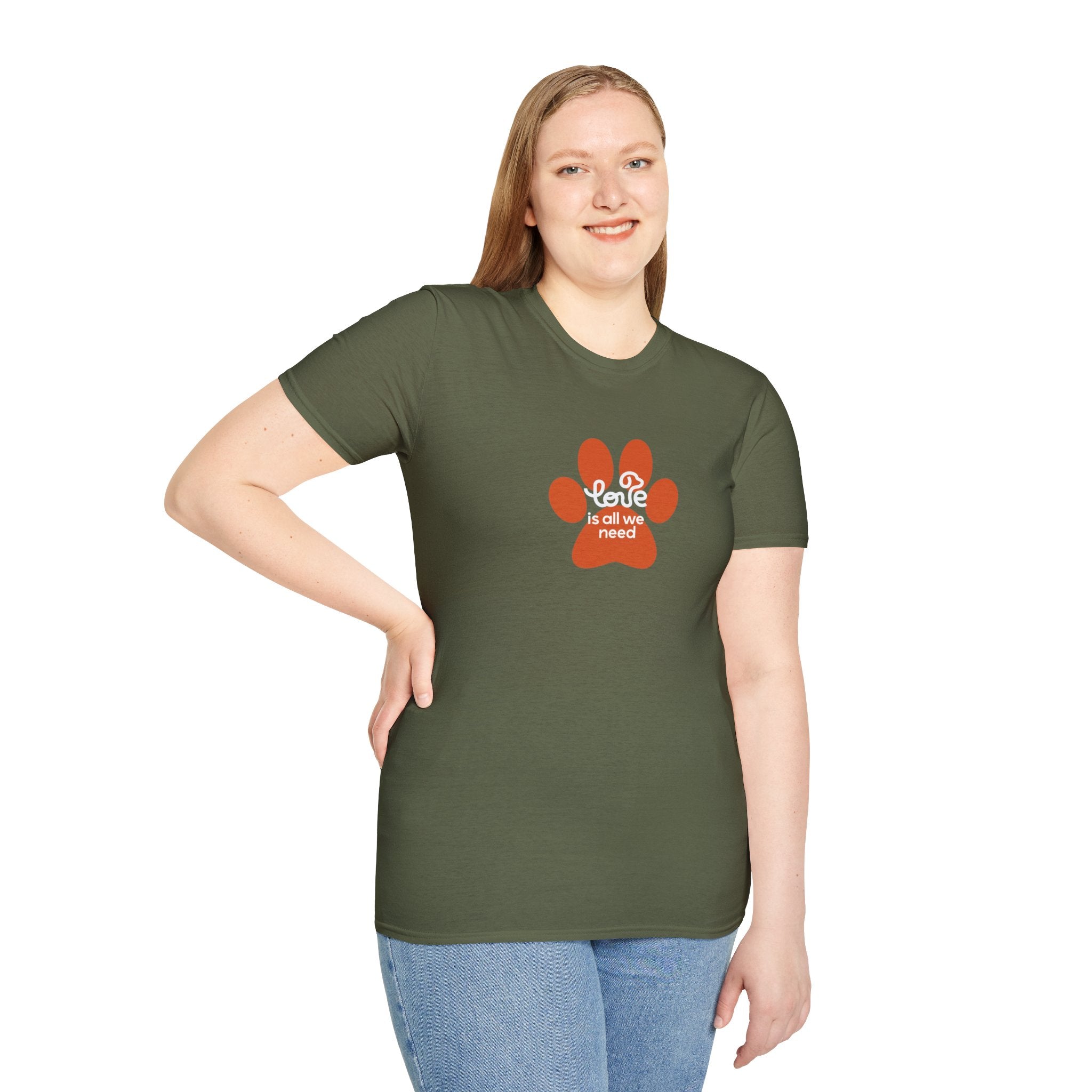 Paw Print “Love is All We Need” T-Shirt