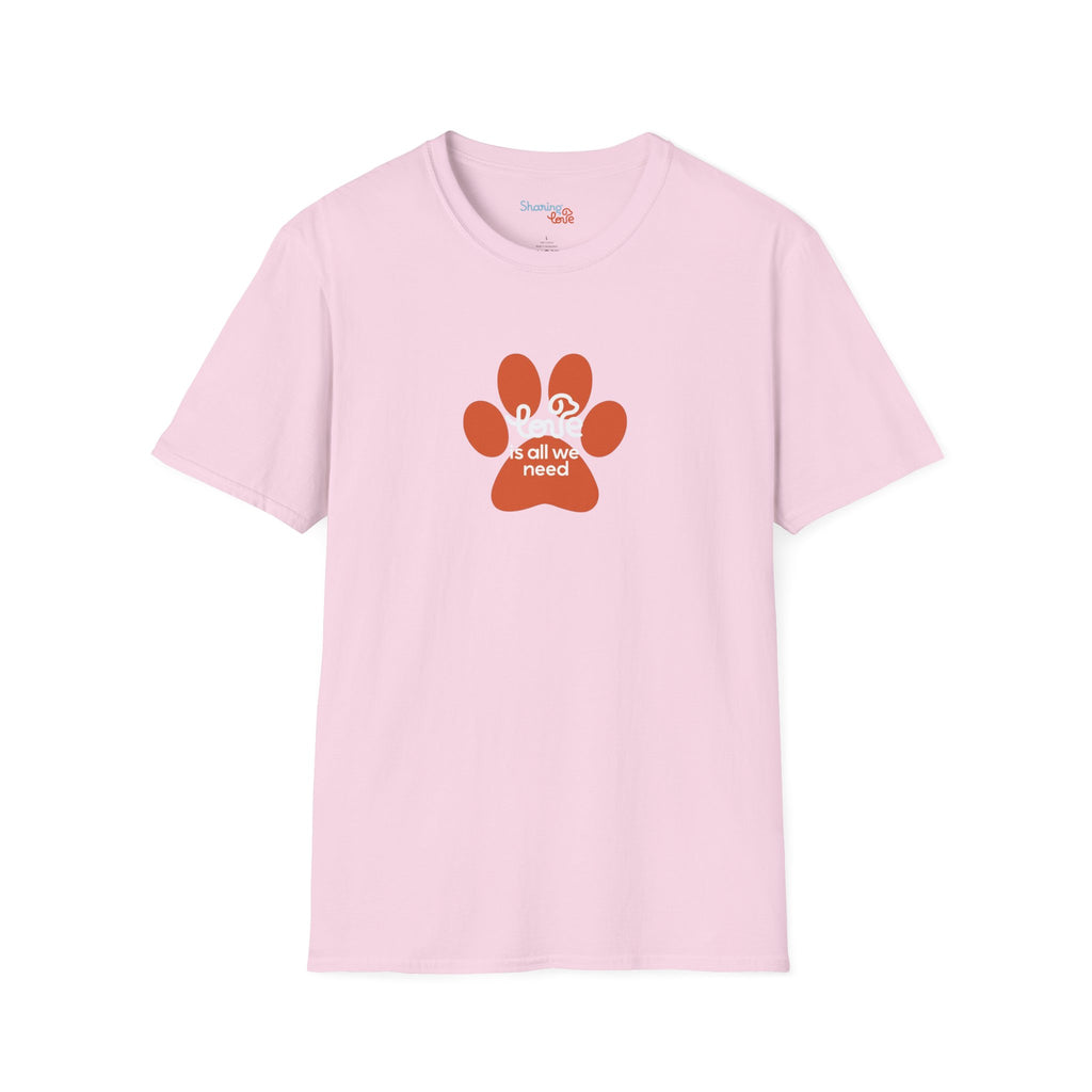 Paw Print “Love is All We Need” T-Shirt