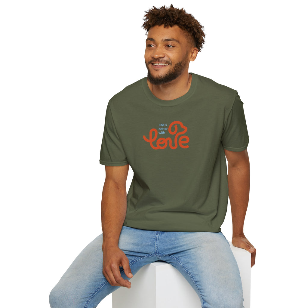 Unisex Sharing Love T-Shirt (Life is better with Love)