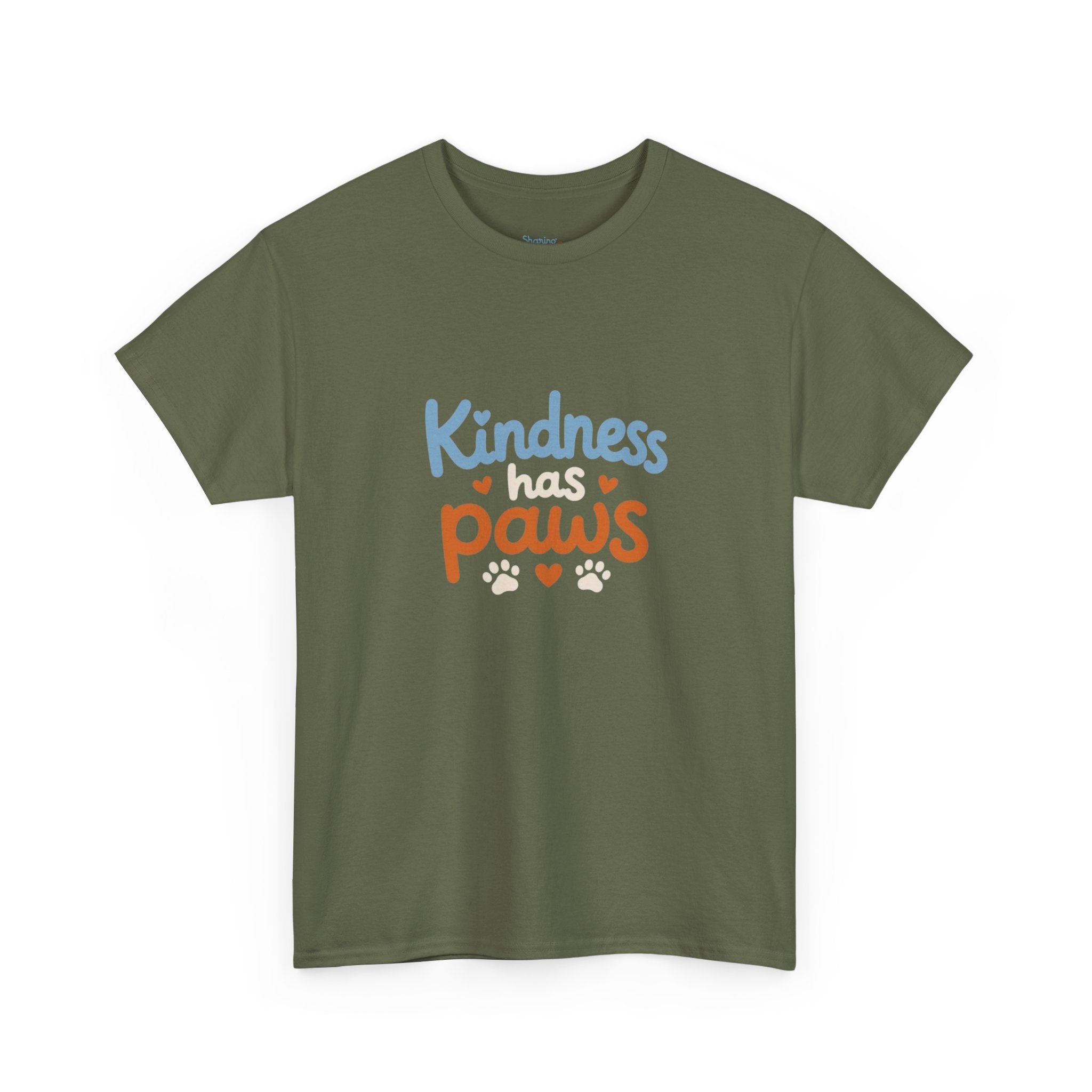 Kindness Has Paws T-Shirt — Cute Paw Print Animal Rescue Tee