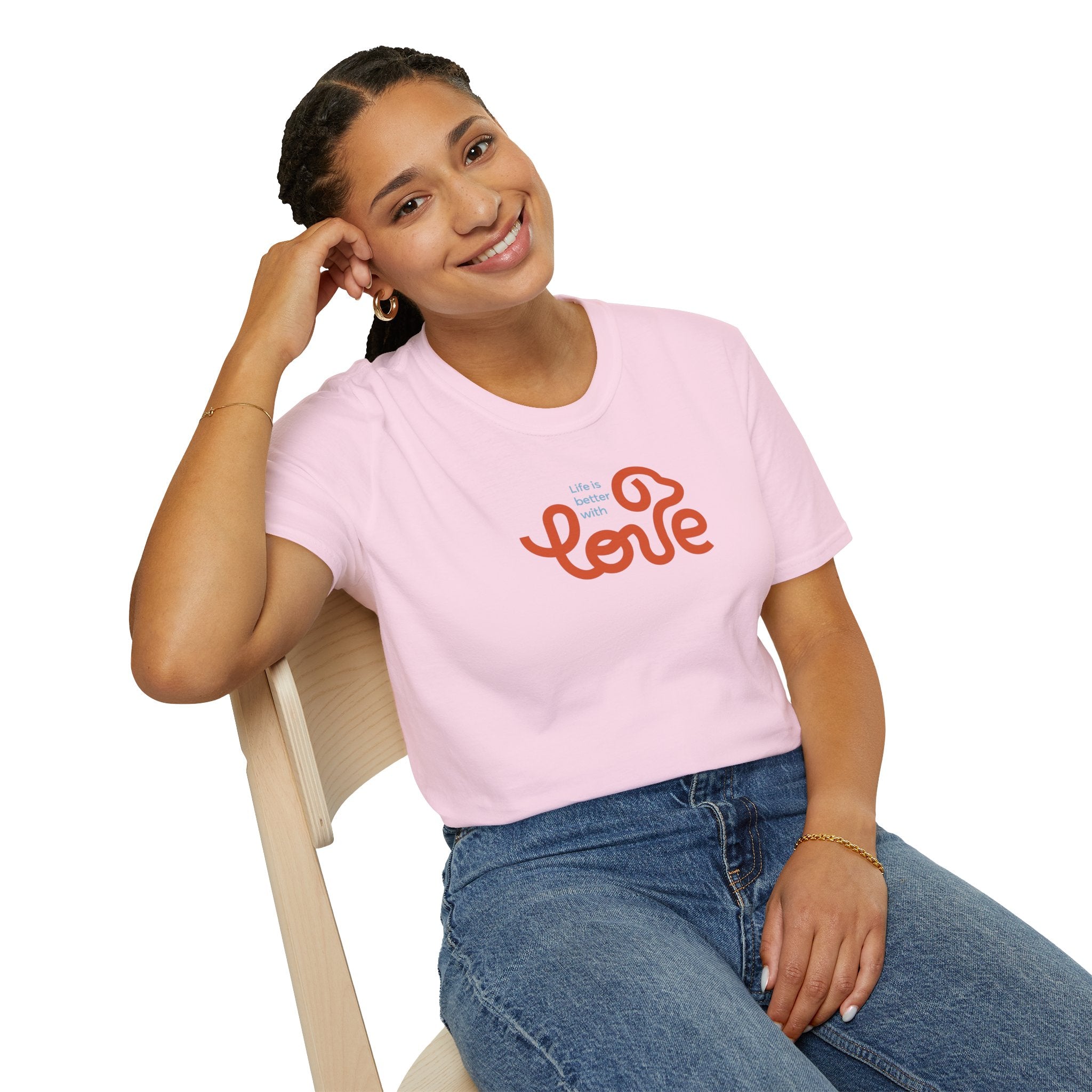 Unisex Sharing Love T-Shirt (Life is better with Love)