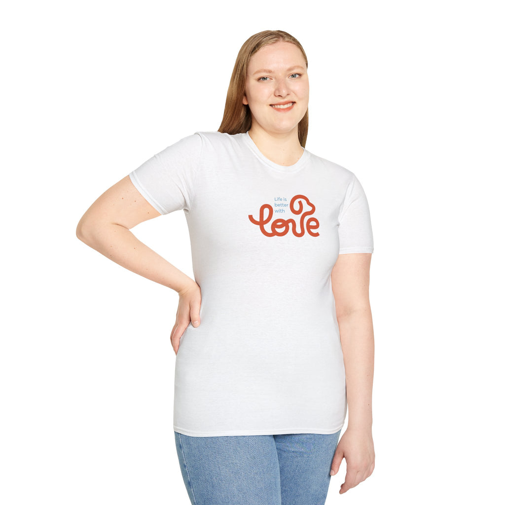 Unisex Sharing Love T-Shirt (Life is better with Love)