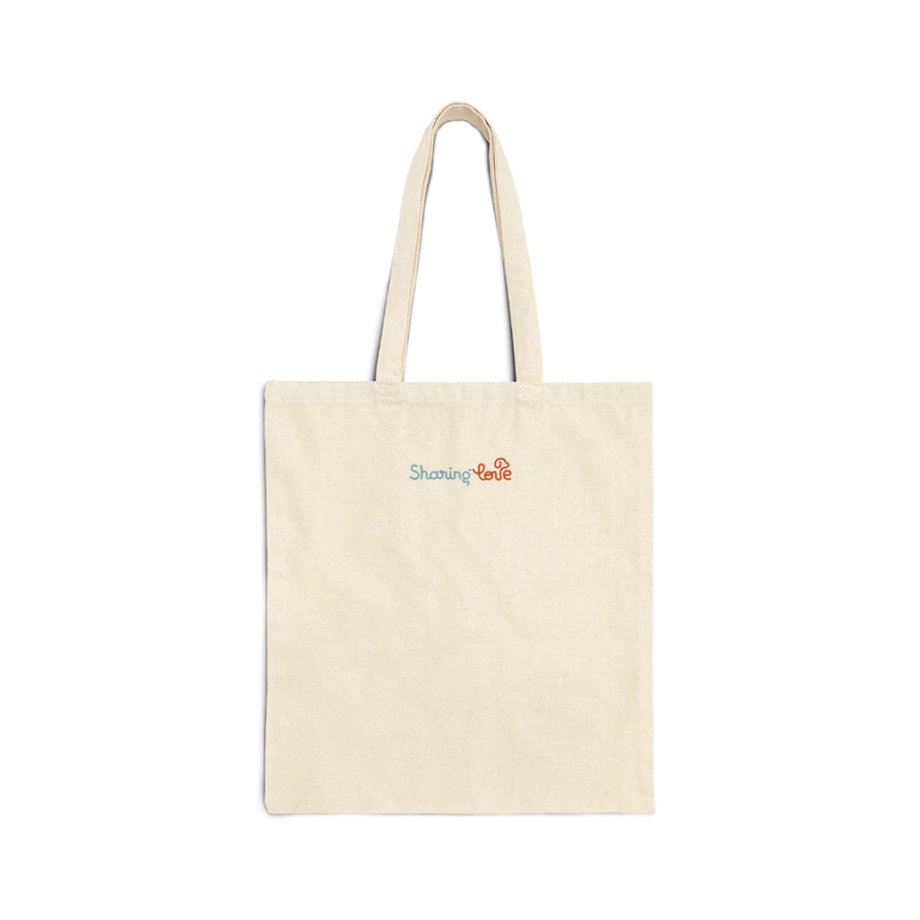 Love Script Canvas Tote Bag — "Life is better with love" Eco Shopper