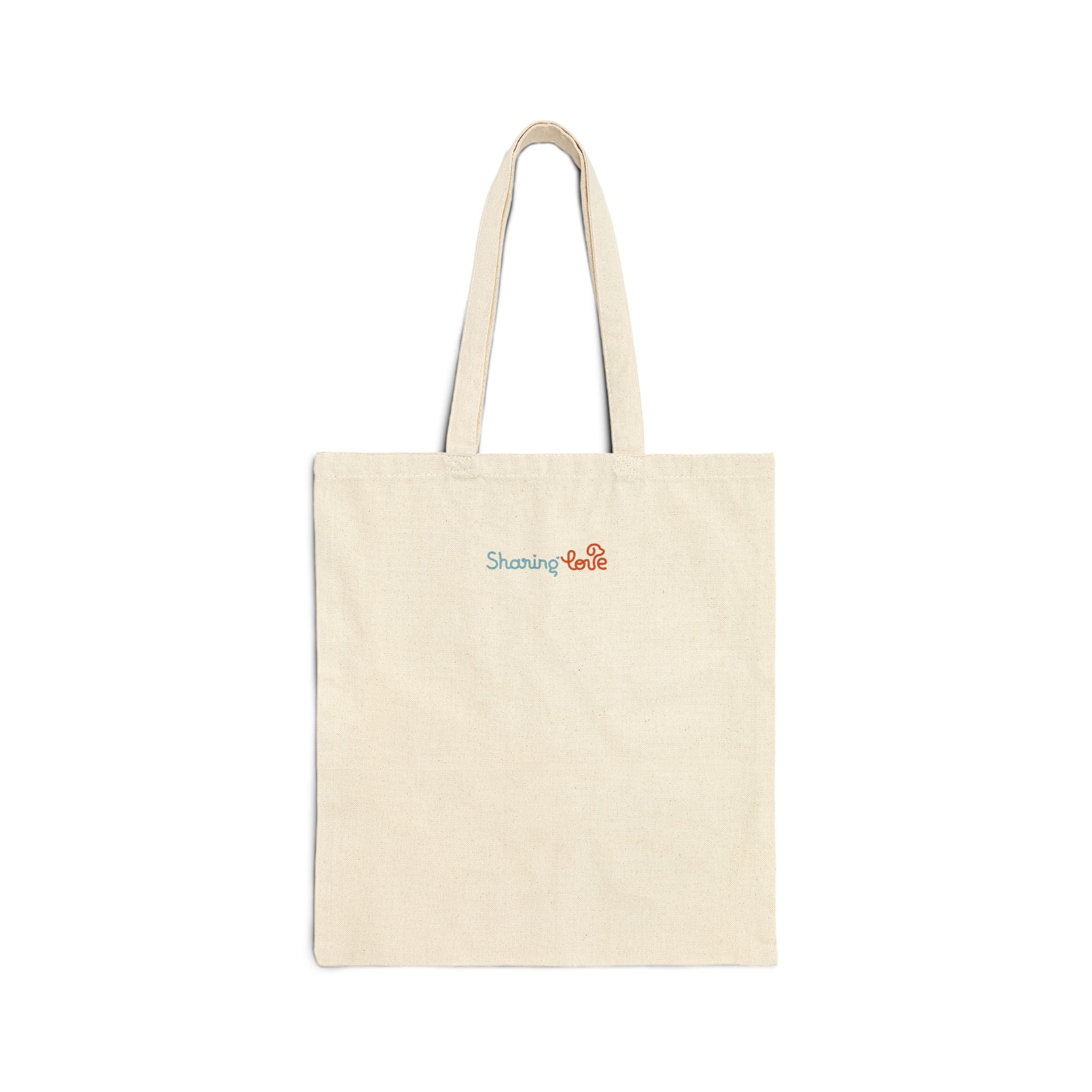 Love Script Canvas Tote Bag — "Life is better with love" Eco Shopper