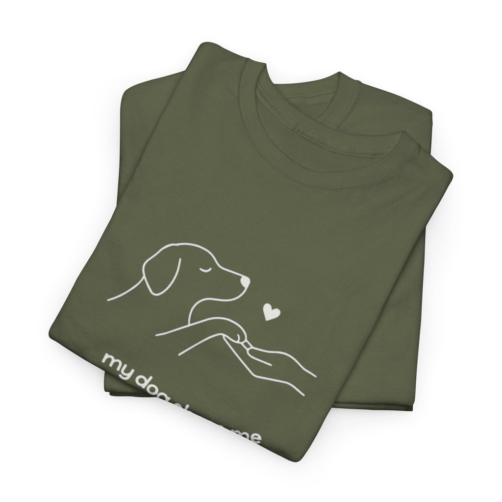 Dog Rescue Tee — "my dog chose me" Minimal Line Art T‑Shirt