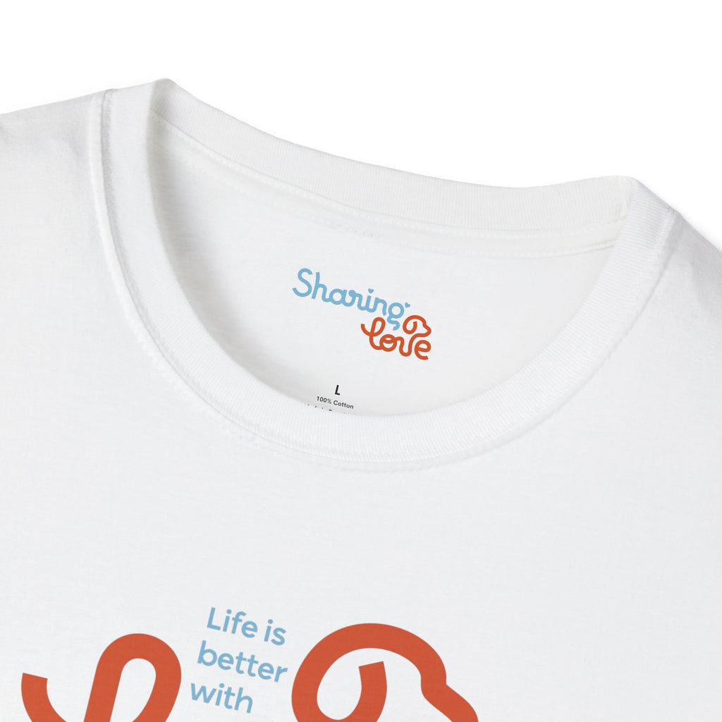 Unisex Sharing Love T-Shirt (Life is better with Love)
