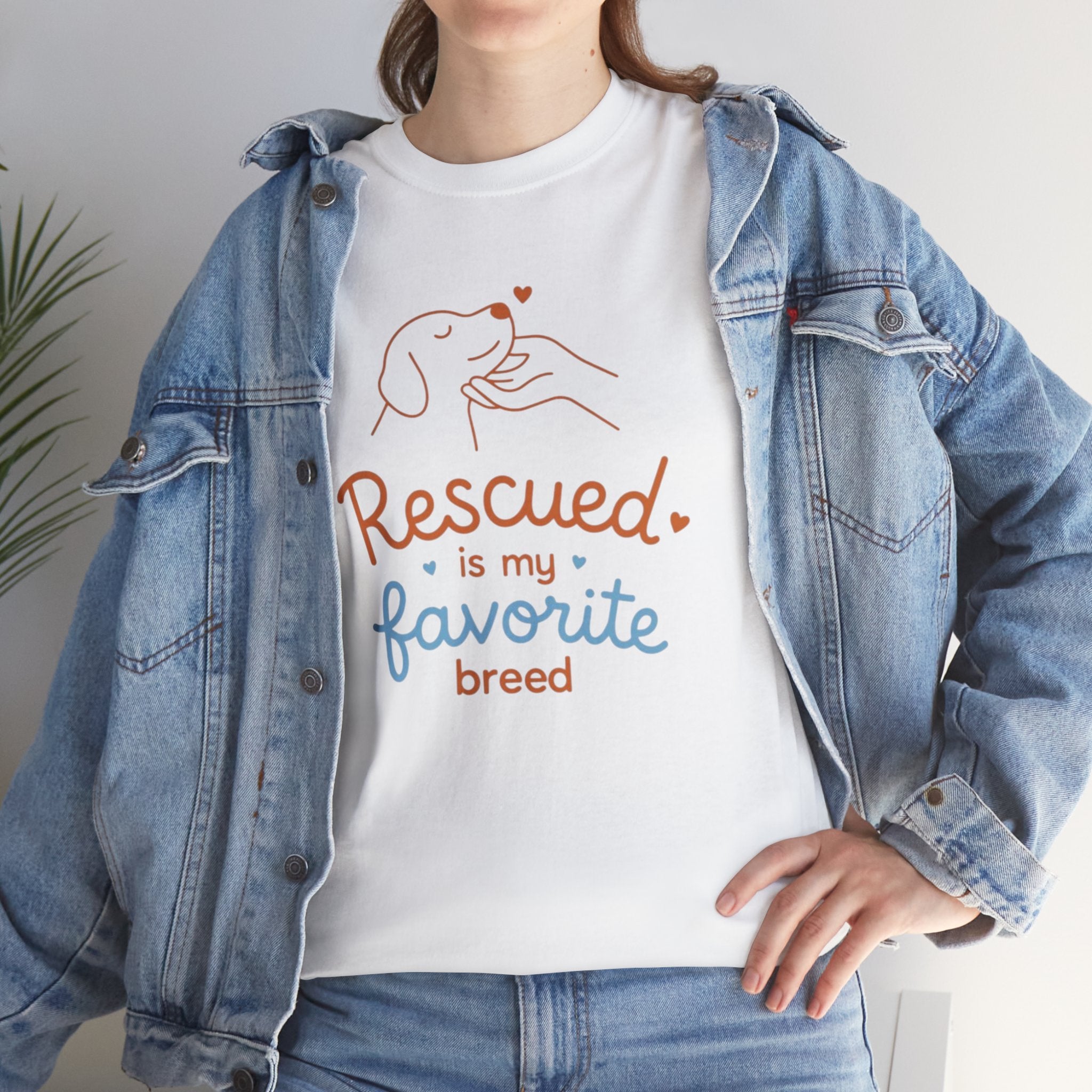Rescued Is My Favorite Breed T-Shirt — Dog Rescue Adoption Shirt
