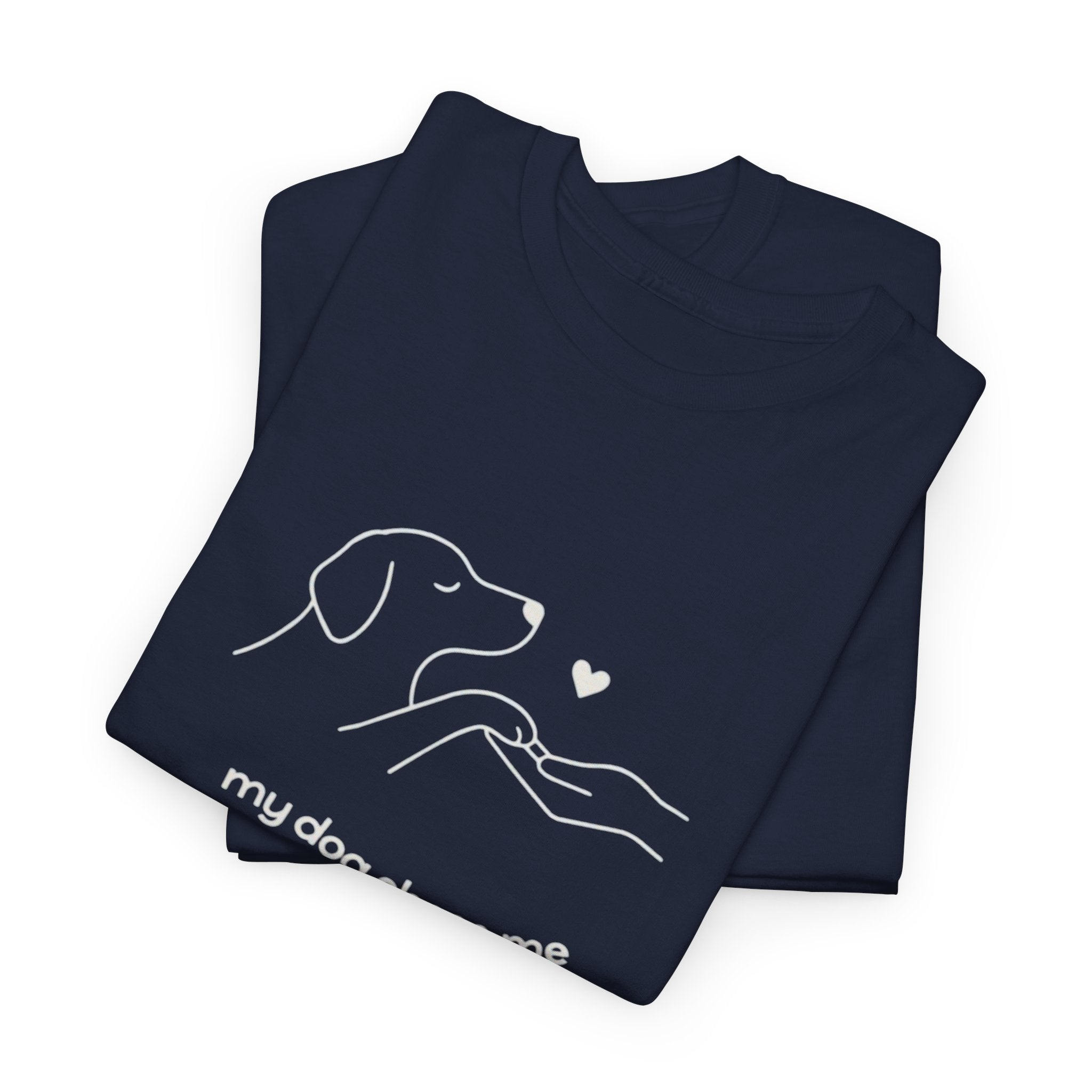 Dog Rescue Tee — "my dog chose me" Minimal Line Art T‑Shirt
