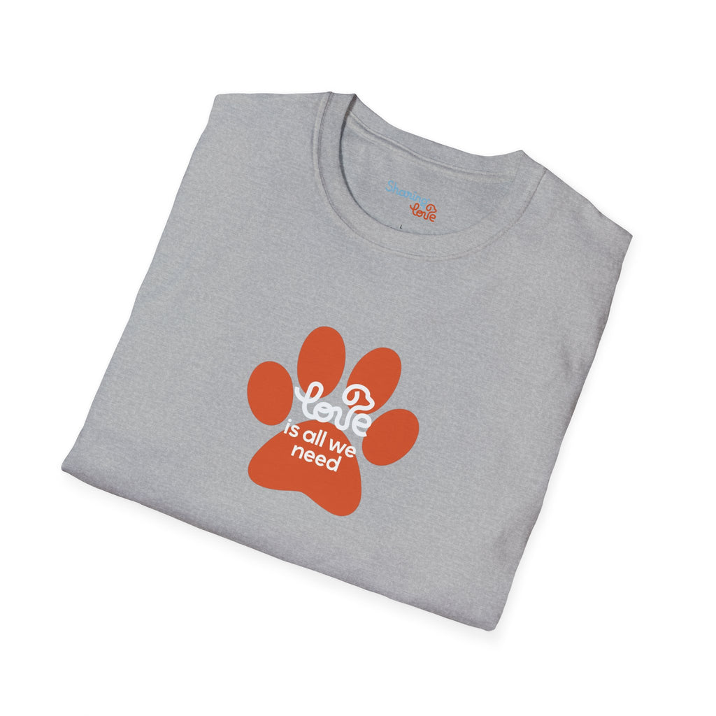Paw Print “Love is All We Need” T-Shirt