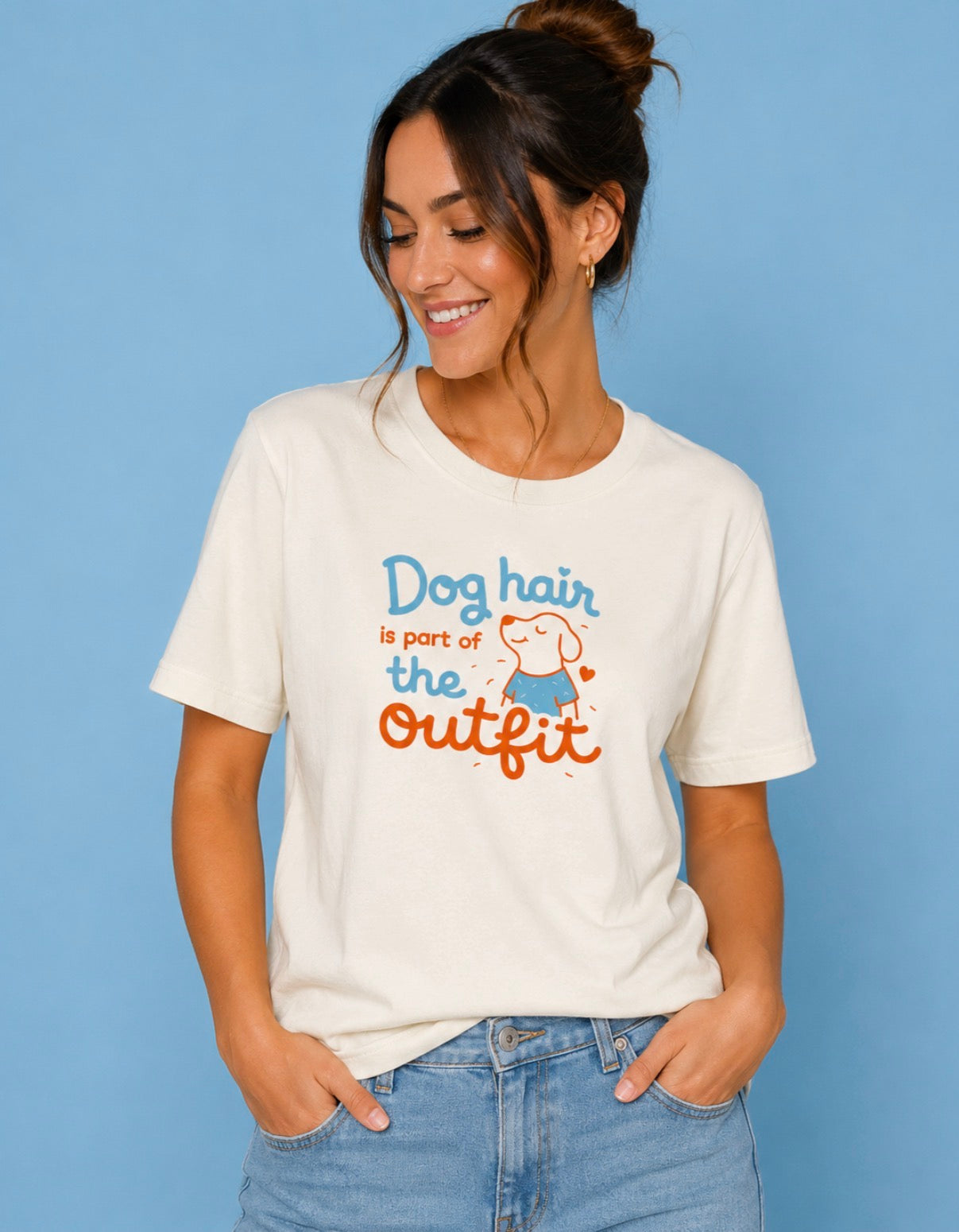 Dog Hair Is Part of the Outfit T-Shirt — Cute Pet Lover Tee
