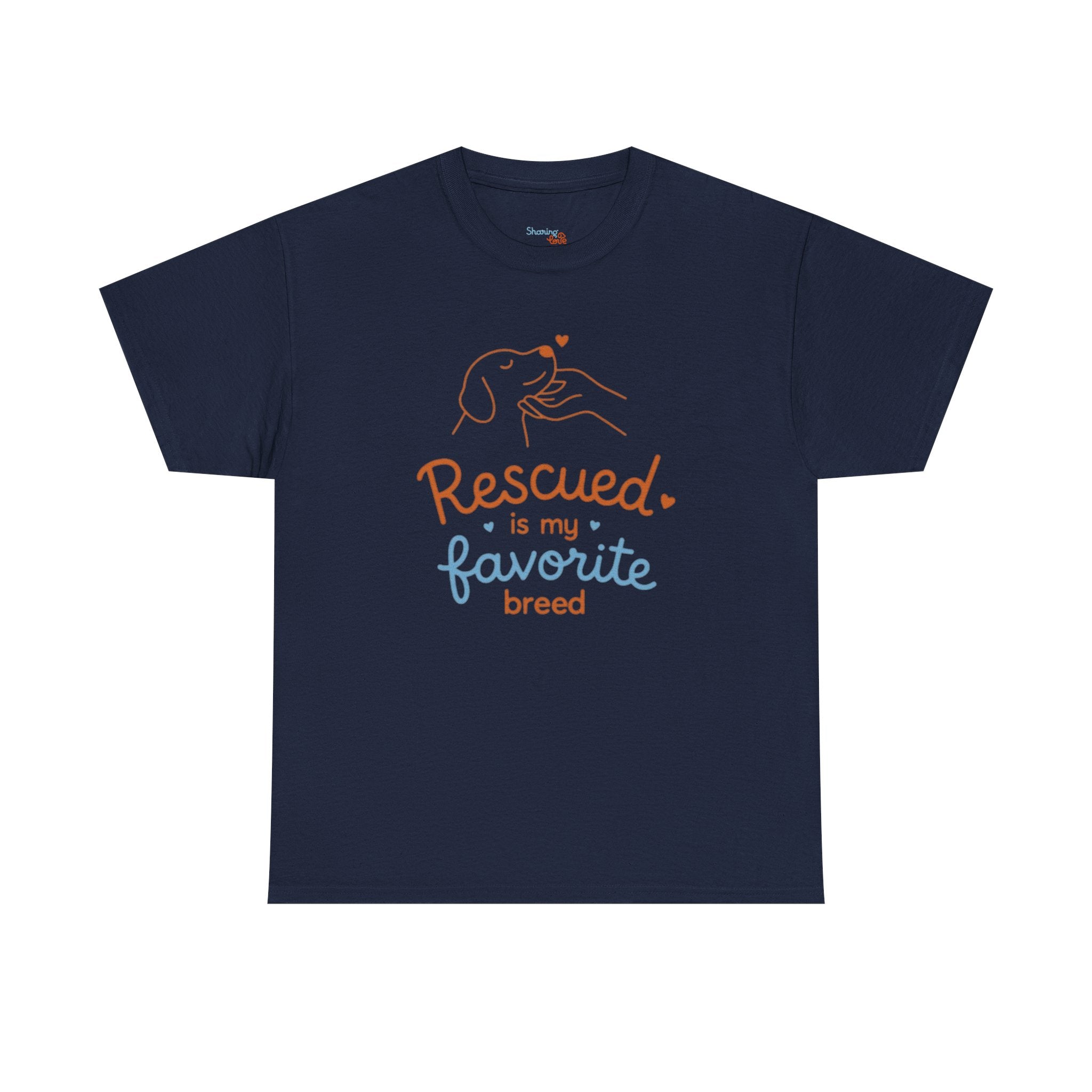 Rescued Is My Favorite Breed T-Shirt — Dog Rescue Adoption Shirt