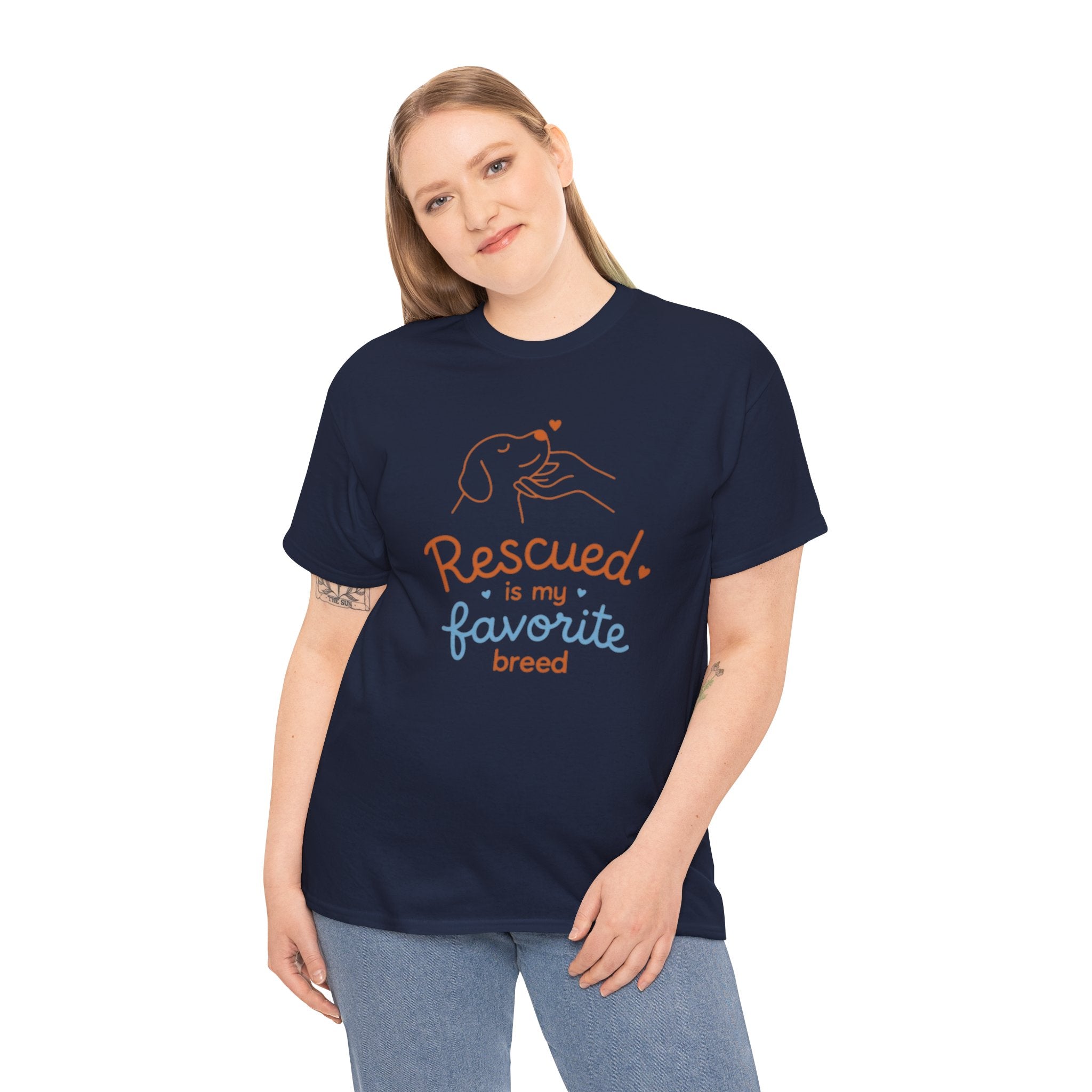 Rescued Is My Favorite Breed T-Shirt — Dog Rescue Adoption Shirt