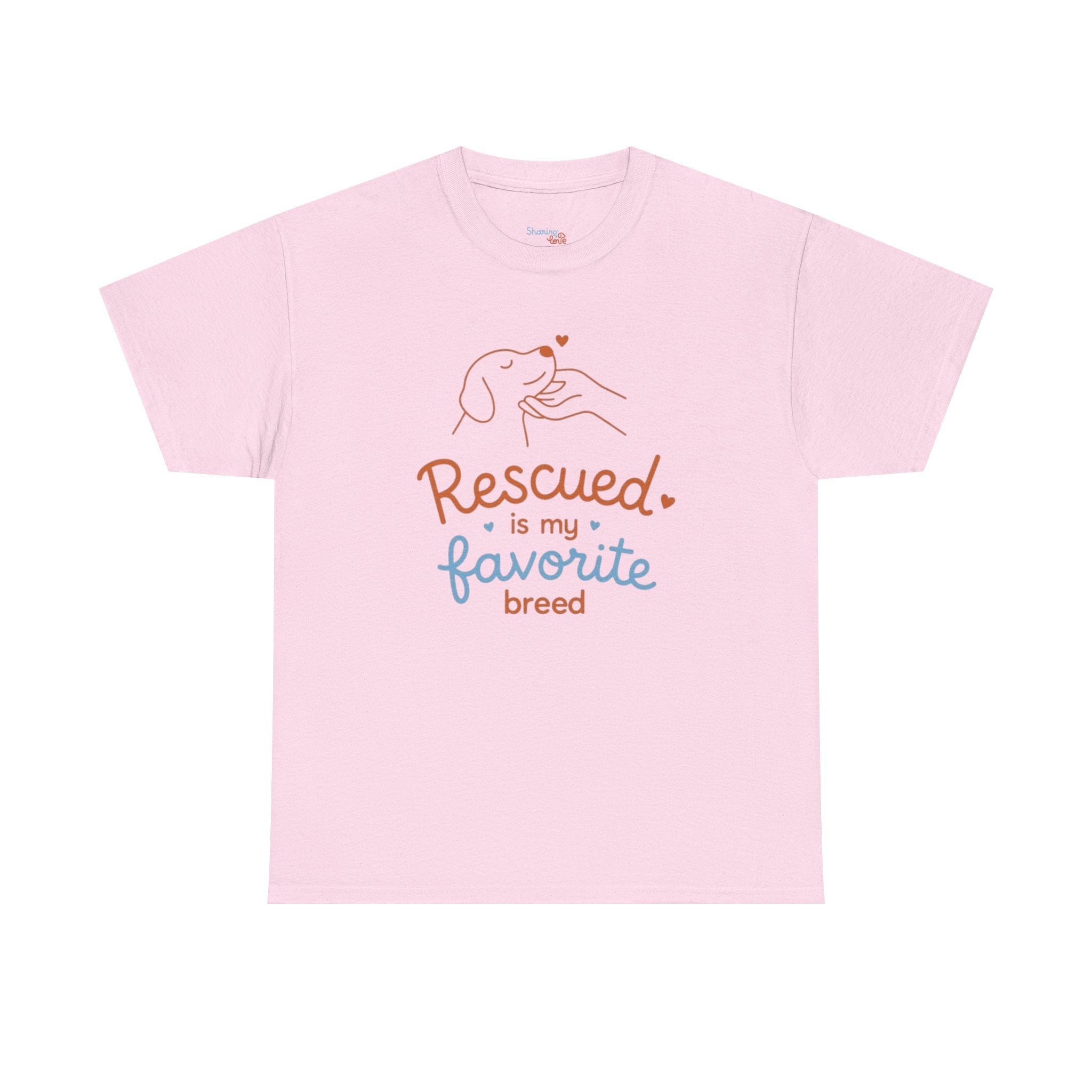 Rescued Is My Favorite Breed T-Shirt — Dog Rescue Adoption Shirt