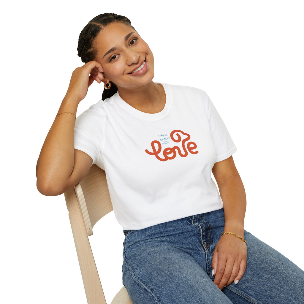 Unisex Sharing Love T-Shirt (Life is better with Love)
