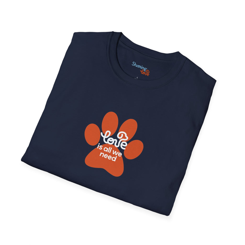 Paw Print “Love is All We Need” T-Shirt