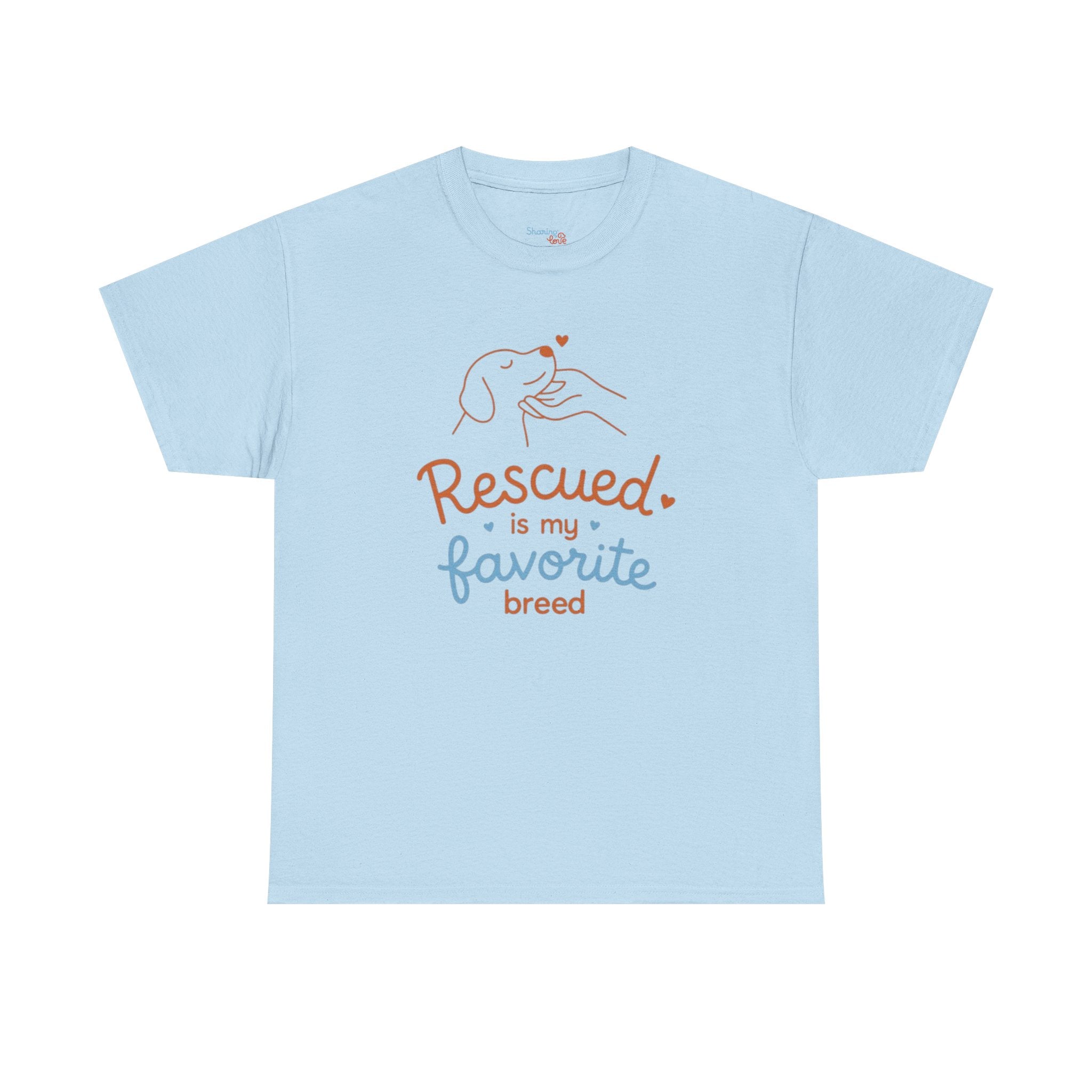 Rescued Is My Favorite Breed T-Shirt — Dog Rescue Adoption Shirt