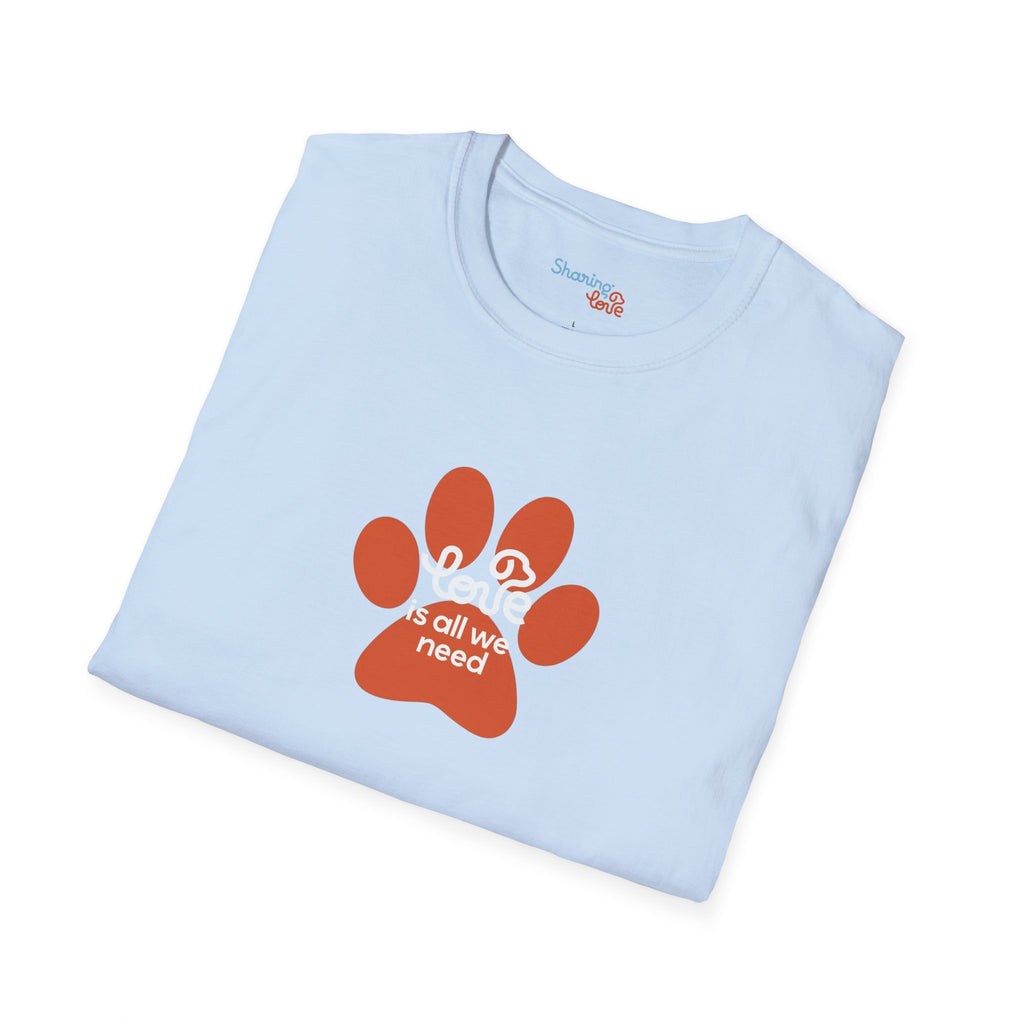 Paw Print “Love is All We Need” T-Shirt