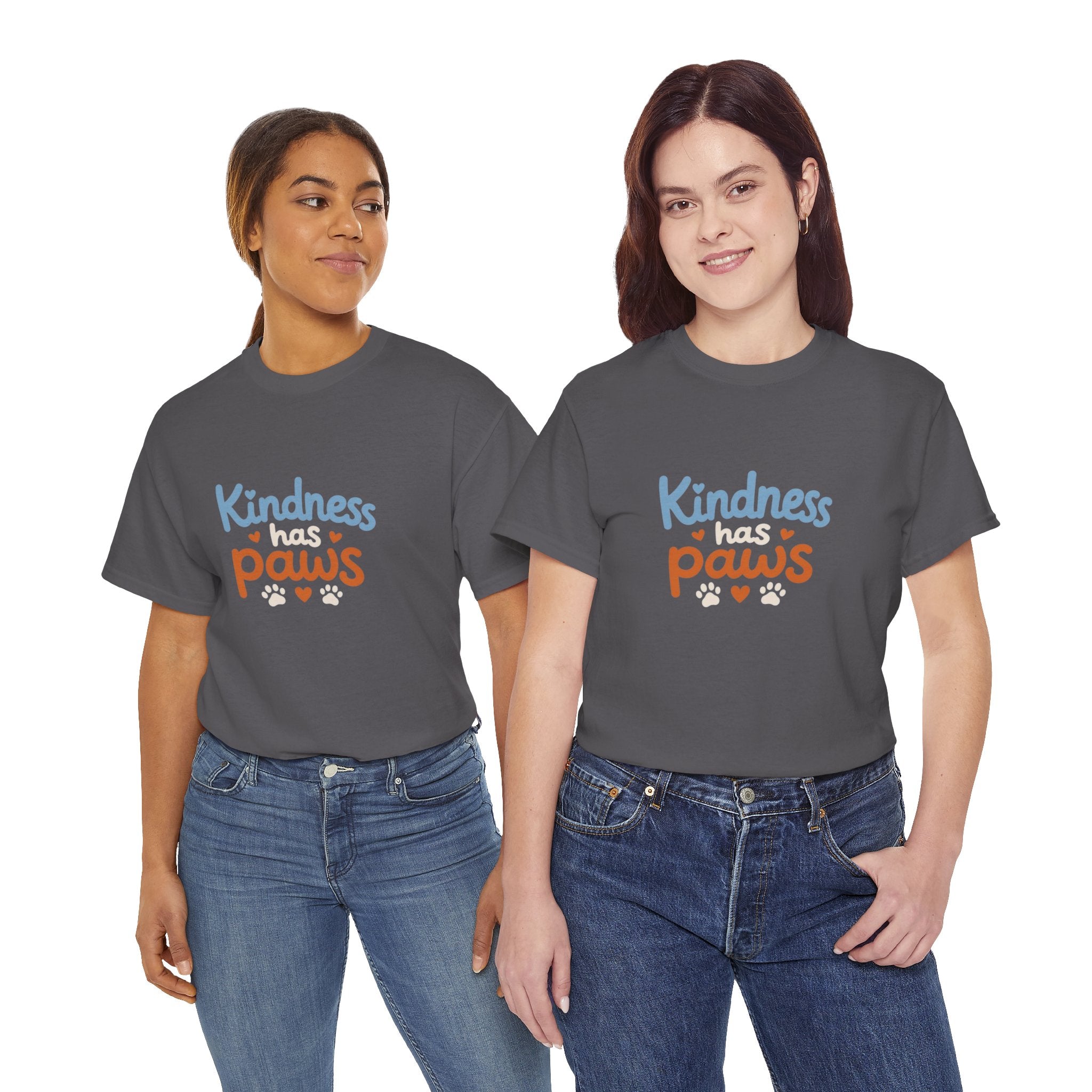 Kindness Has Paws T-Shirt — Cute Paw Print Animal Rescue Tee