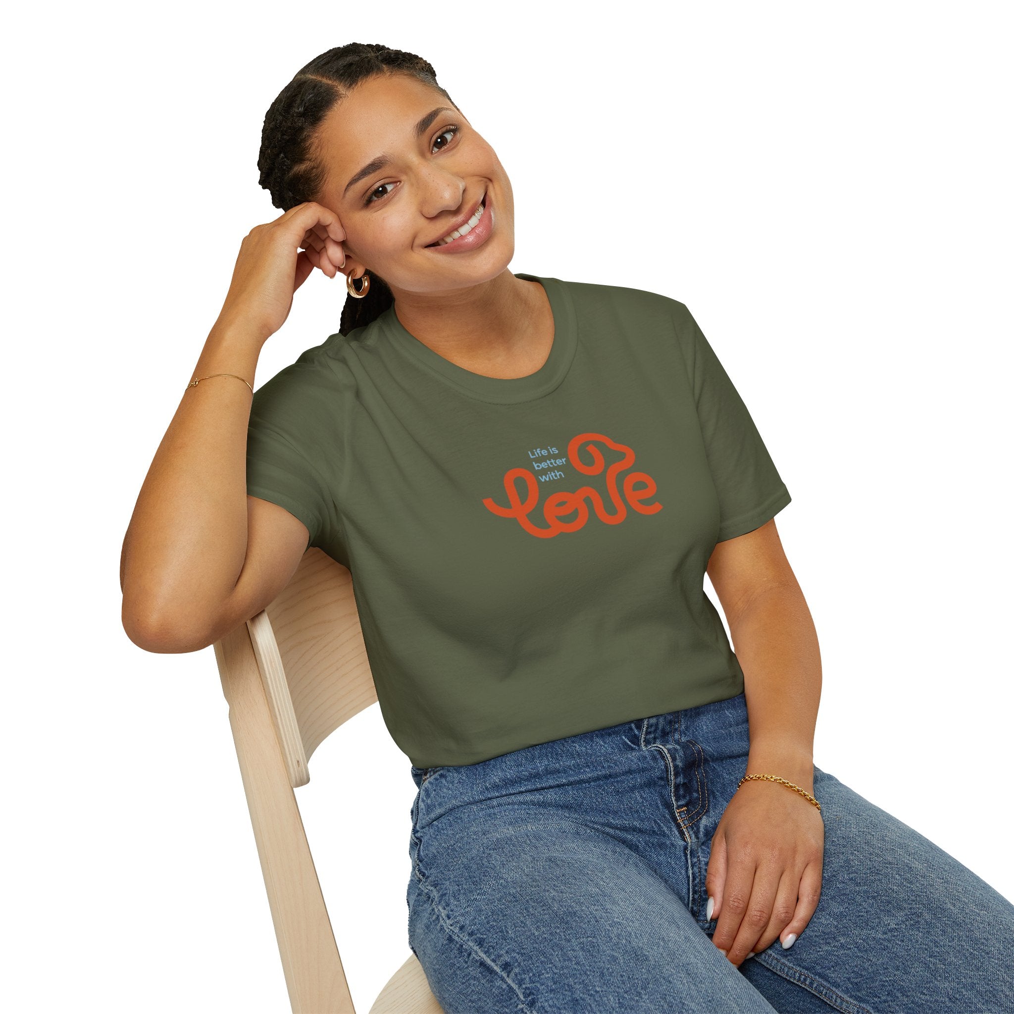Unisex Sharing Love T-Shirt (Life is better with Love)
