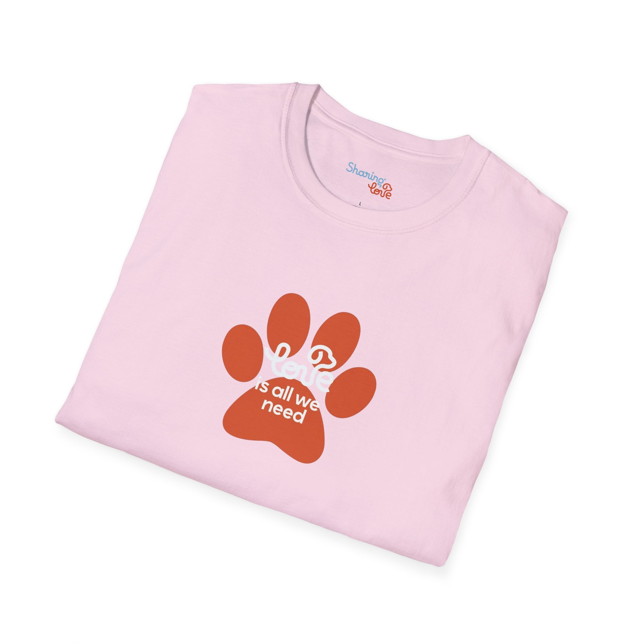 Paw Print “Love is All We Need” T-Shirt