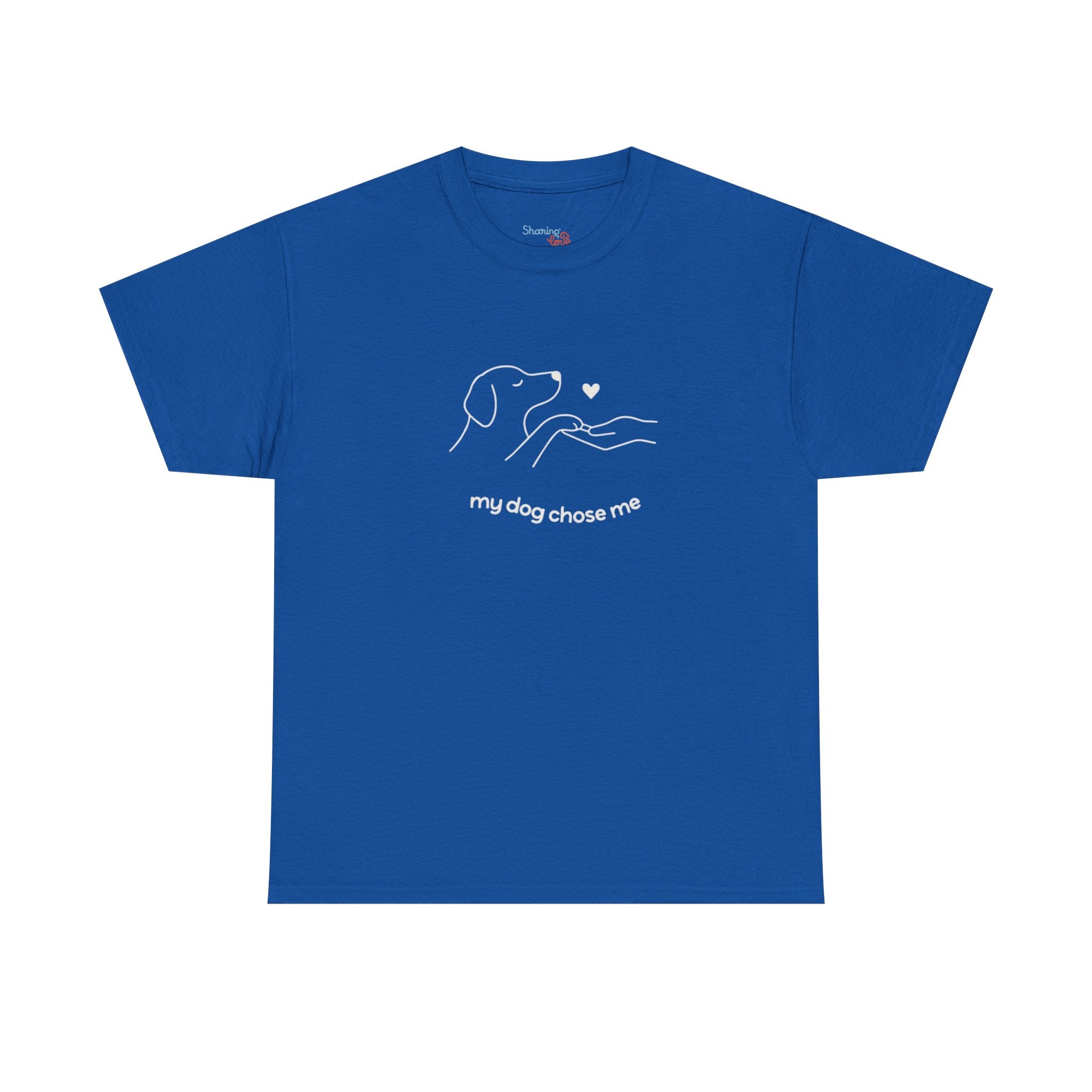 Dog Rescue Tee — "my dog chose me" Minimal Line Art T‑Shirt
