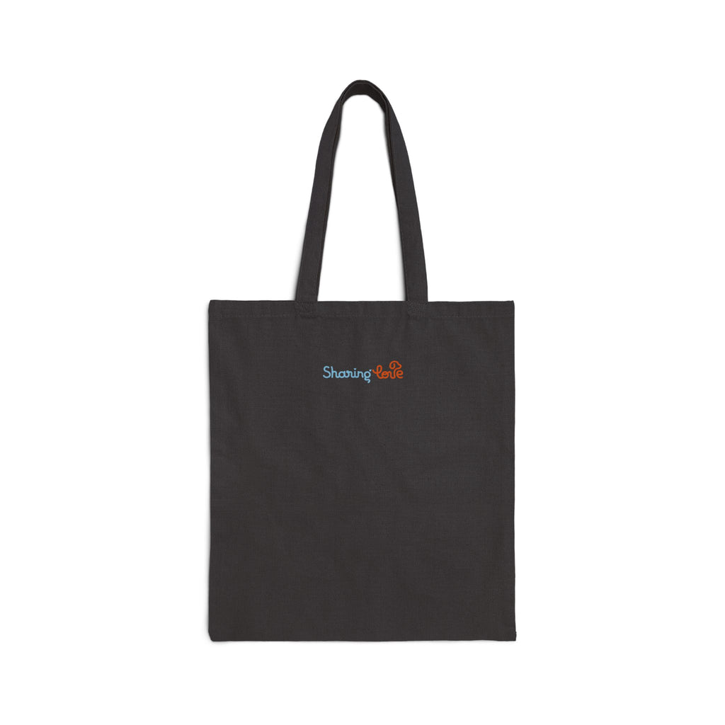 Love Script Canvas Tote Bag — "Life is better with love" Eco Shopper