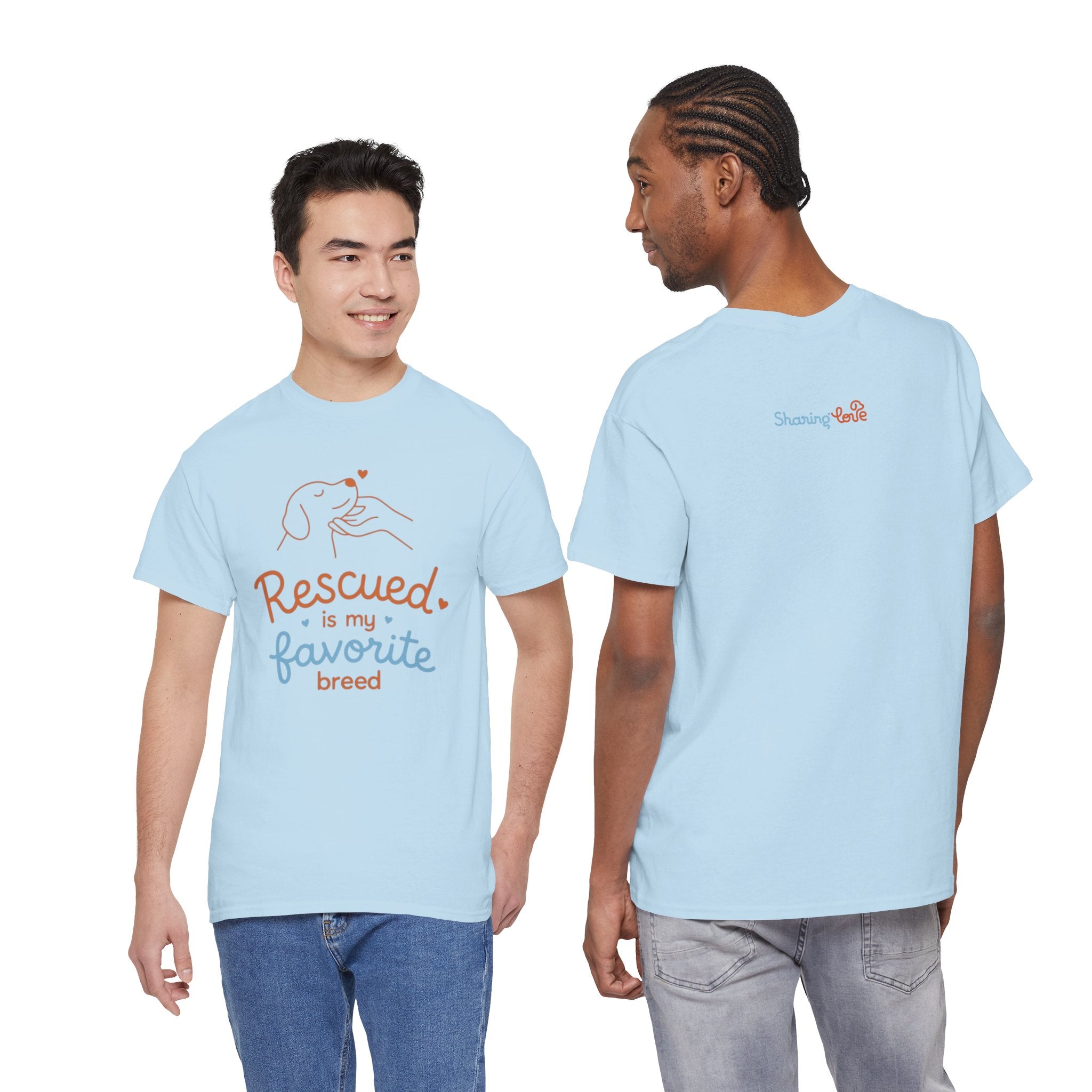 Rescued Is My Favorite Breed T-Shirt — Dog Rescue Adoption Shirt