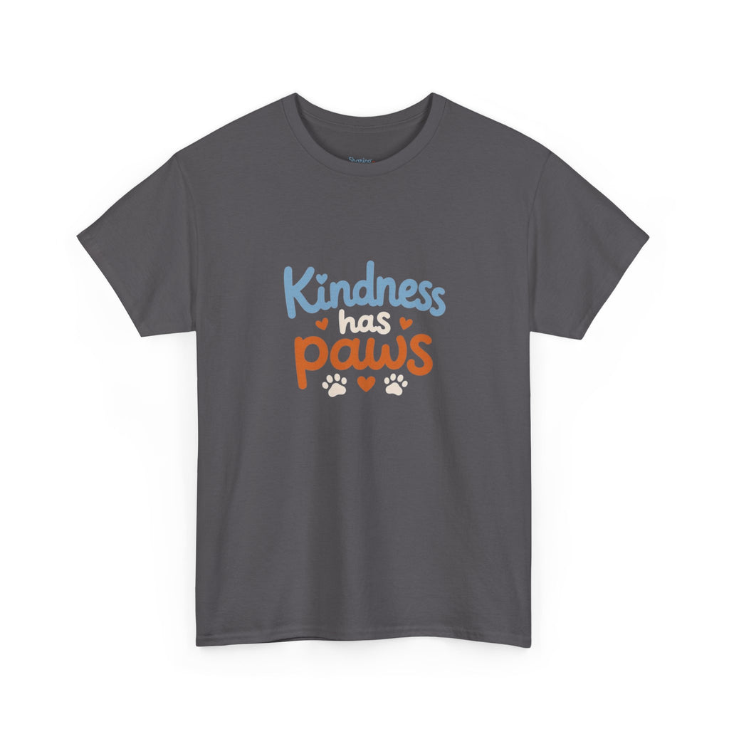 Kindness Has Paws T-Shirt — Cute Paw Print Animal Rescue Tee