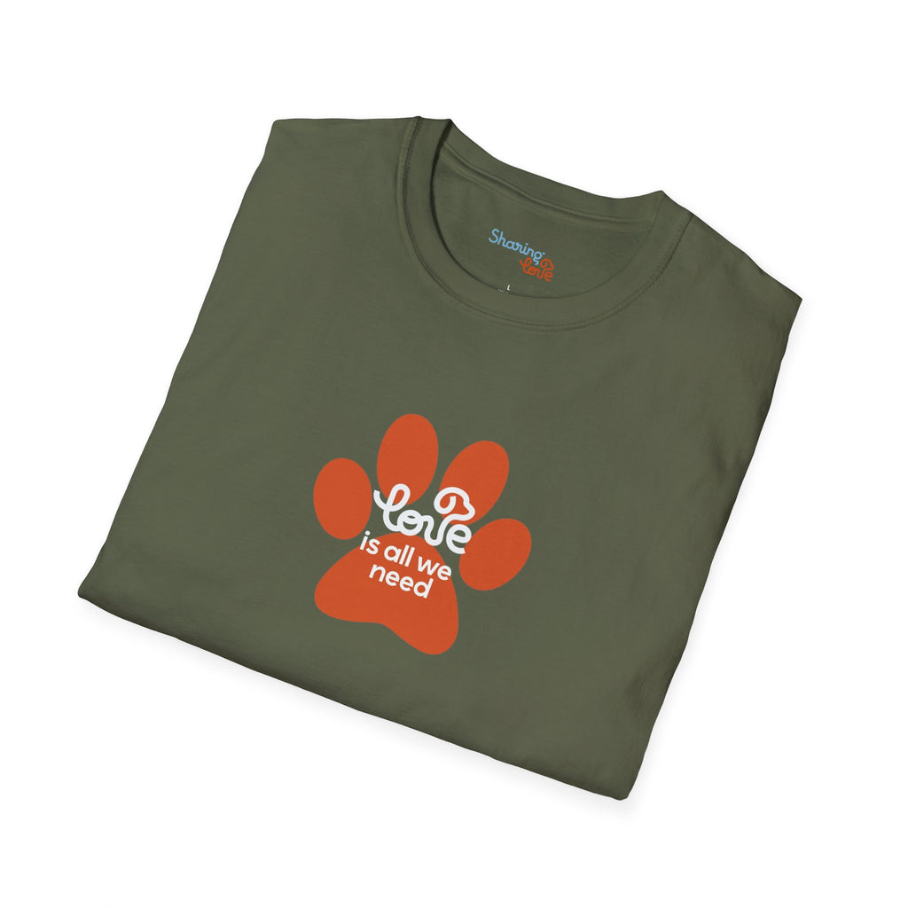 Paw Print “Love is All We Need” T-Shirt