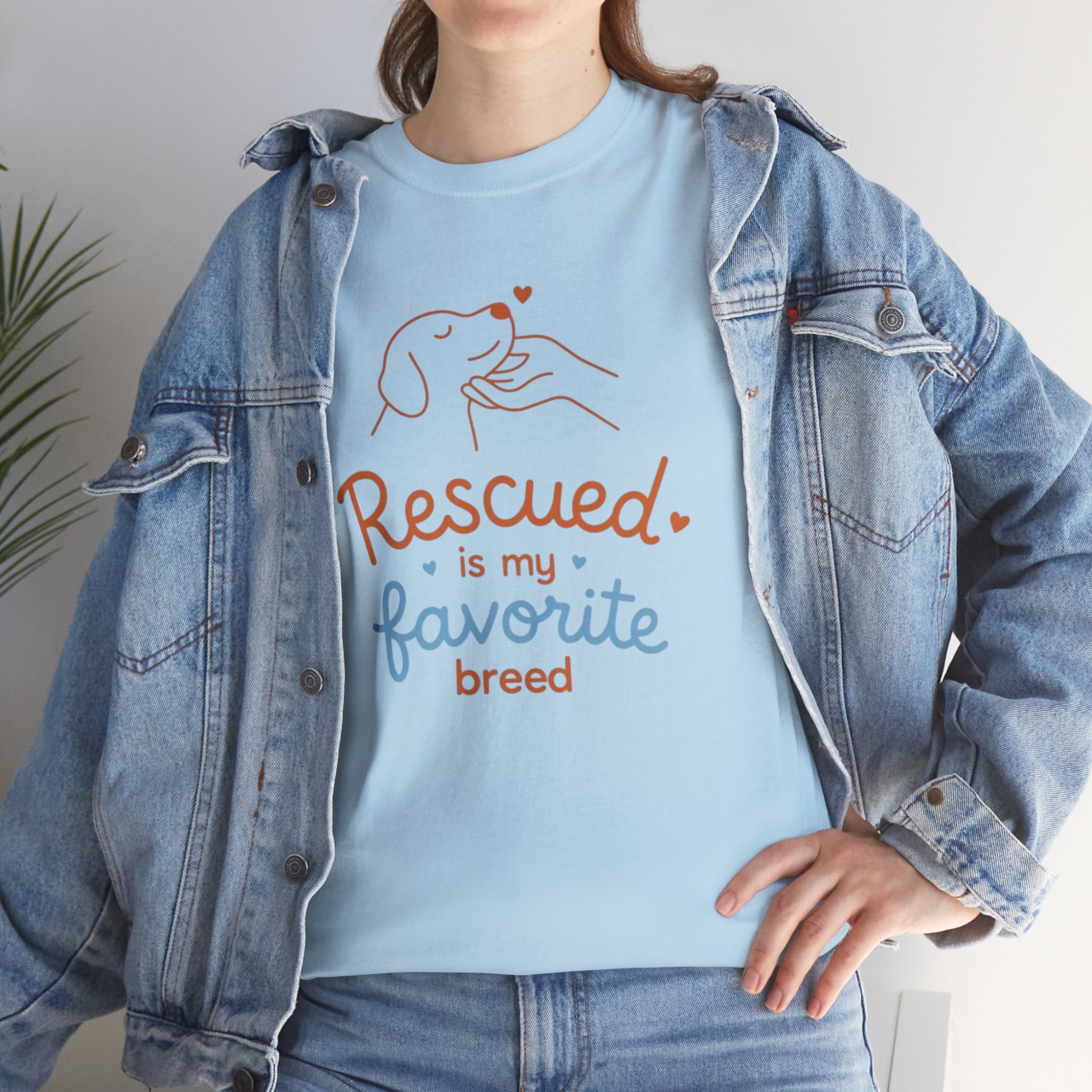 Rescued Is My Favorite Breed T-Shirt — Dog Rescue Adoption Shirt