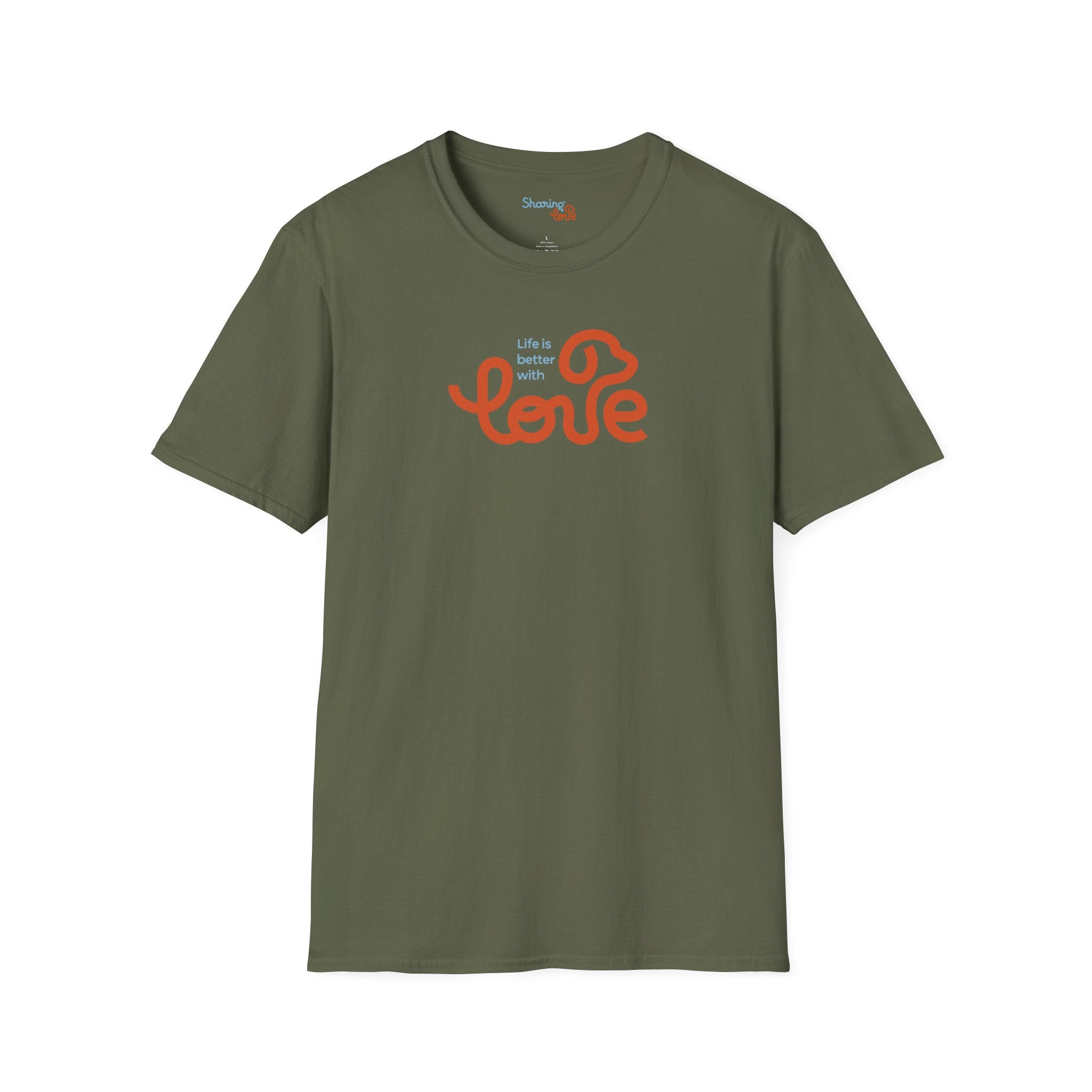 Unisex Sharing Love T-Shirt (Life is better with Love)